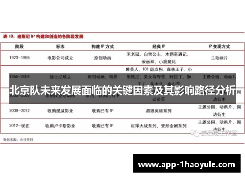 北京队未来发展面临的关键因素及其影响路径分析